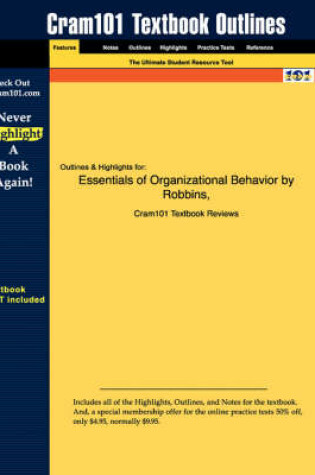 Cover of Studyguide for Essentials of Organizational Behavior by Robbins, ISBN 9780130353092
