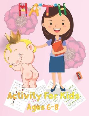 Book cover for math activity books for kids ages 6-8