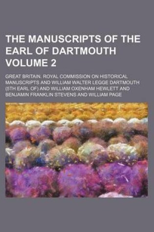 Cover of The Manuscripts of the Earl of Dartmouth Volume 2