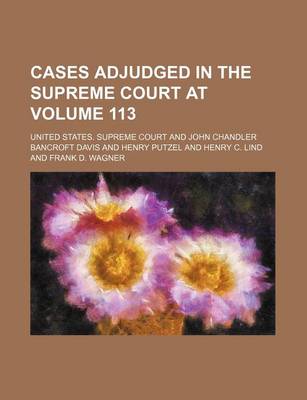 Book cover for United States Reports Volume 113