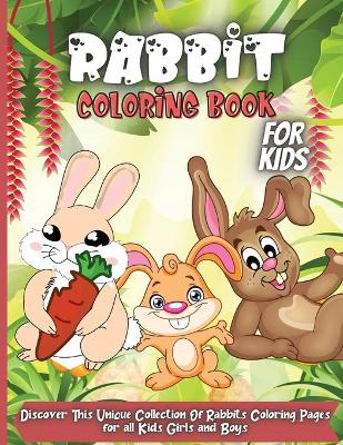 Book cover for Rabbit Coloring Book For Kids