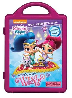 Book cover for Nickelodeon Shimmer and Shine: What's Your Wish?: Book & Magnetic Playset