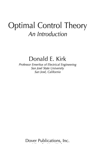 Cover of Optimal Control Theory