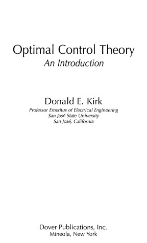 Book cover for Optimal Control Theory