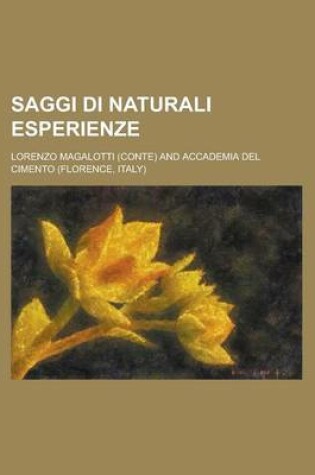 Cover of Saggi Di Naturali Esperienze