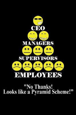 Book cover for CEO Managers Supervisors Employees No Thanks Looks Like a Pyramid Scheme