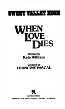 Book cover for When Love Dies