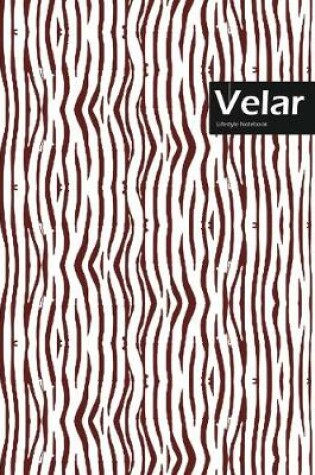 Cover of Velar Lifestyle, Animal Print, Write-in Notebook, Dotted Lines, Wide Ruled, Medium Size 6 x 9 Inch, 144 Sheets (Coffee)