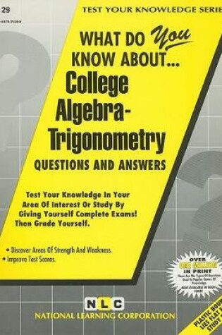 Cover of COLLEGE ALGEBRA-TRIGONOMETRY