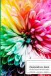 Book cover for Composition Book Rainbow Flower with Green Spine Wide Rule