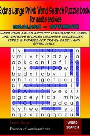 Cover of Extra Large Print Word Search Puzzle Book For Adults & Kids