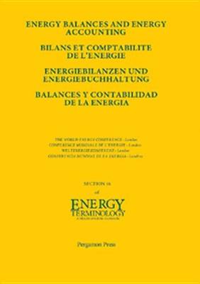 Book cover for Energy Balances and Energy Accounting