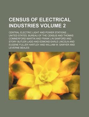 Book cover for Census of Electrical Industries Volume 2; Central Electric Light and Power Stations