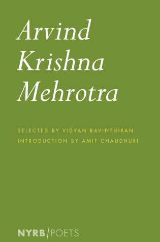 Cover of Arvind Krishna Mehrotra