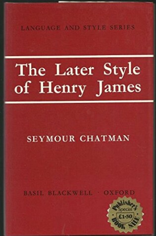 Cover of Later Style of Henry James