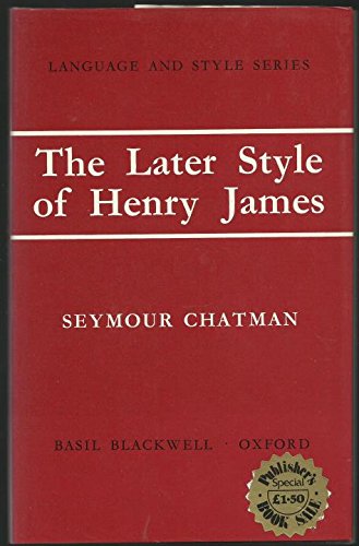 Book cover for Later Style of Henry James