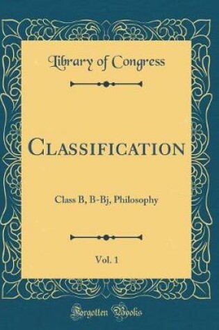 Cover of Classification, Vol. 1