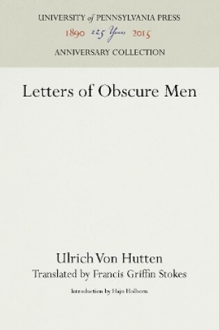 Cover of Letters of Obscure Men