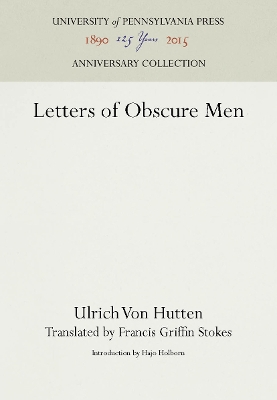 Book cover for Letters of Obscure Men
