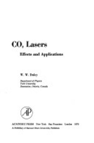 Cover of Carbon Dioxide Lasers