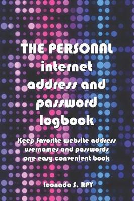 Book cover for Disco Lighting The personal Internet Address & Password Logbook