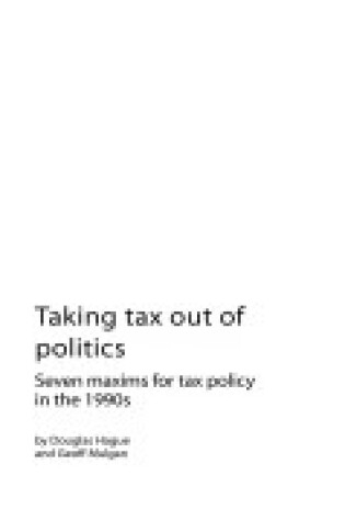 Cover of Taking Tax Out of Politics