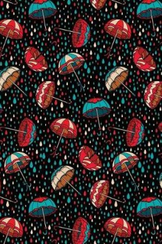 Cover of Bullet Journal Notebook Umbrellas in the Rain Pattern 2