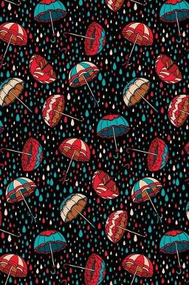 Book cover for Bullet Journal Notebook Umbrellas in the Rain Pattern 2