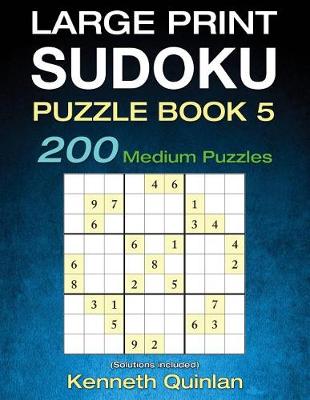 Book cover for Large Print SUDOKU Puzzle Book 5