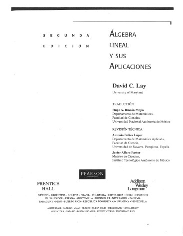 Book cover for Algebra Lineal y Sus Aplicaciones - 2b