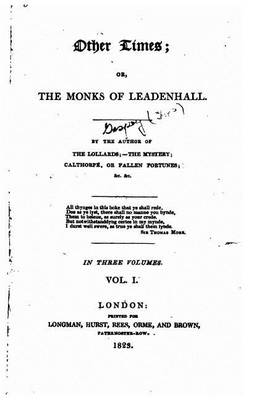 Book cover for Other Times, Or, the Monks of Leadenhall, Or, the Monks of Leadenhall