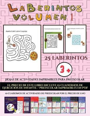 Cover of Hojas de actividades imprimibles para preescolar (Laberintos - Volumen 1)