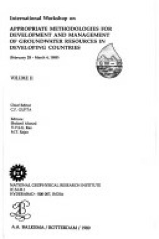 Cover of Appropriate Methodologies for Development and Management of Groundwater Resources in Developing Countries