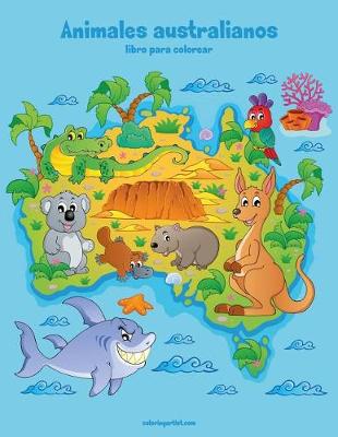 Book cover for Animales australianos libro para colorear 1