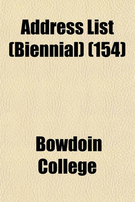 Book cover for Address List (Biennial) (154)