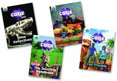 Book cover for Project X CODE Extra: Turquoise Book Band, Oxford Level 7: Castle Kingdom and Forbidden Valley, Mixed Pack of 4