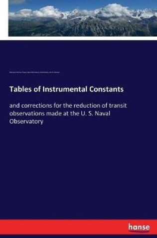 Cover of Tables of Instrumental Constants