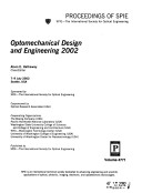 Book cover for Optomechanical Design and Engineering 2002 (Proceedings of SPIE)