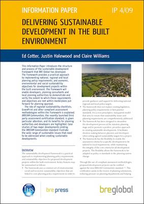 Book cover for Delivering Sustainable Development in the Built Environment