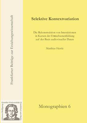 Book cover for Selektive Kontextvariation