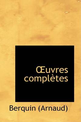 Book cover for A Uvres Complautes