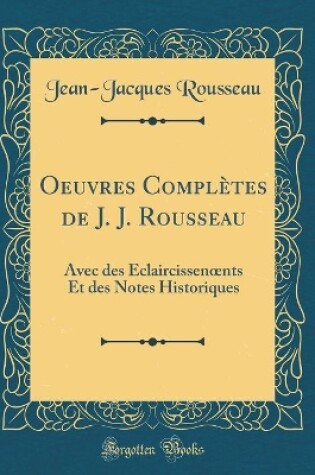 Cover of Oeuvres Completes de J. J. Rousseau