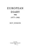 Book cover for European Diary, 1977-81