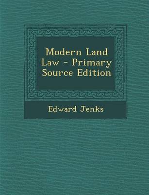 Book cover for Modern Land Law - Primary Source Edition