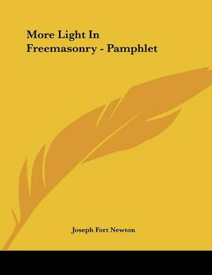 Book cover for More Light in Freemasonry - Pamphlet