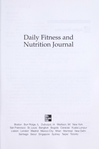 Cover of Daily Fitness and Nutrition Journal