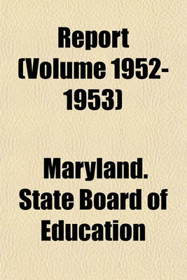 Book cover for Report (Volume 1952-1953)