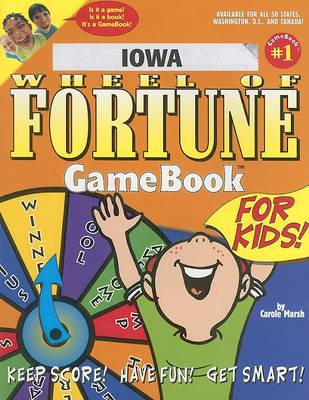 Book cover for Iowa Wheel of Fortune Game Book for Kids!