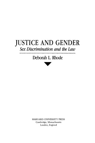 Cover of Justice and Gender