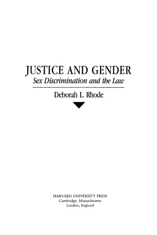 Book cover for Justice and Gender